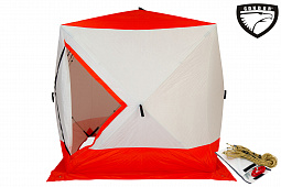 Палатка Куб "CONDOR" зимняя утепленная 1,8 х 1,8 х 1,95  оранжевый/белый